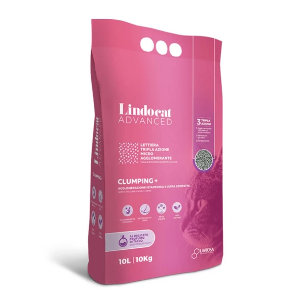Lindocat Advanced Clumping + Bebek Pudrası Kokulu kedi Kumu 10 L