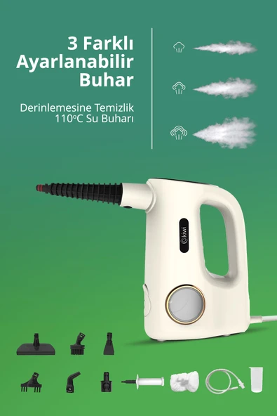 Kiwi Ksc-4214 Dijital Göstergeli Ekstra Uzatma Borulu Buharlı Temizleyici - 2