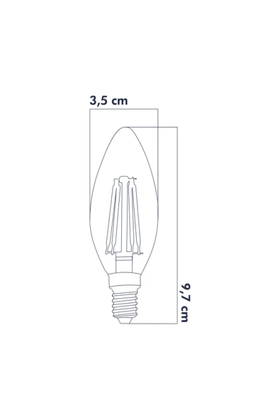 3 Renkli Led Filament Rustik Ampul 6W E14 C35 ERD-260 - 3