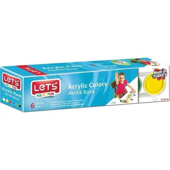 LETS AKRILIK BOYA 25 MG. 6 RENK L-5200
