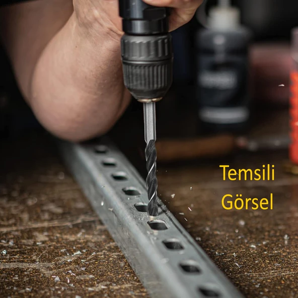 Metal Delme Matkap Ucu Seti 13 'lü Paket Çelik Metal Alüminyum Delici Uç 1.5 - 6.5 mm Arası Çap - Resim 5