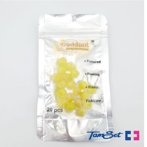 TAMSET 10mm Mısır Aromalı Silikon Boncuk Sarı 20 ad - 3