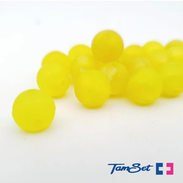 TAMSET 10mm Mısır Aromalı Silikon Boncuk Sarı 20 ad - 2