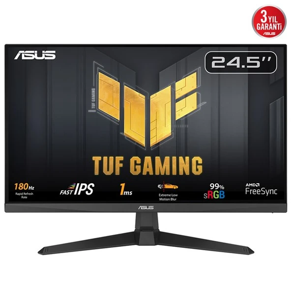 ASUS 24.5" IPS TUF GAMING VG259Q3A 1MS 180Hz HDMI Gaming Monitör (1920 X 1080) ürün görseli