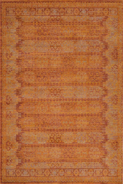 Antik 1115 Klasik Vintage Salon Halısı Turuncu Retro Mutfak Halısı Tozumaz İnce Makine Halısı - 5