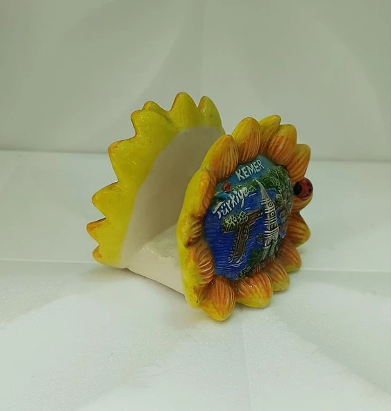 Ayçiçek Peçetelik Seramik Peçete Yemek Antalya Görselli Mutfak Tezgah Masa Dekor - 3