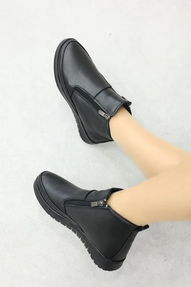 Hakiki Deri  Kadın Kısa Topuklu Bot 972SZA7560 ürün görseli