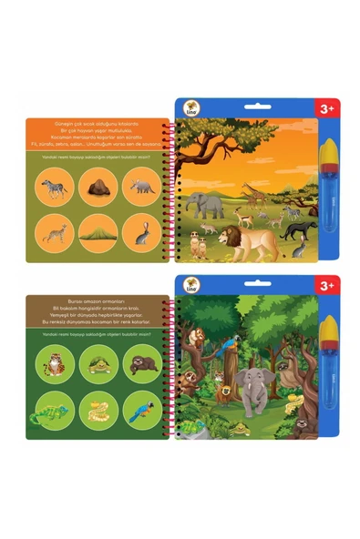 LİNO AQUA MAGİC BOOK HAYVANLAR BOYAMA KİTABI - 3