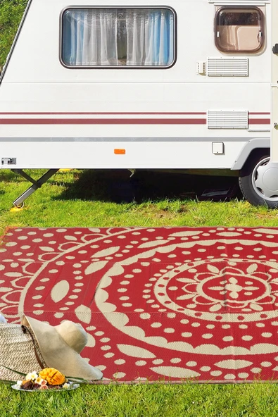 Savana XL Plaj Kamp Karavan Piknik Bahçe Halısı Balkon Teras Hasır Mat Savan Halı 240x330 - 11