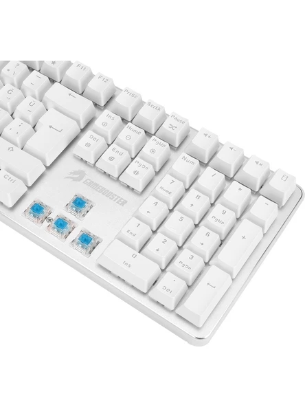 GameBooster G918 Fire Storm RGB Blue Switch Kablolu Mekanik Oyuncu Klavyesi Beyaz - 8