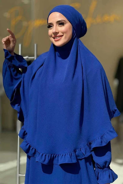 Sufleli Namaz Elbisesi 6034 Saks - 4