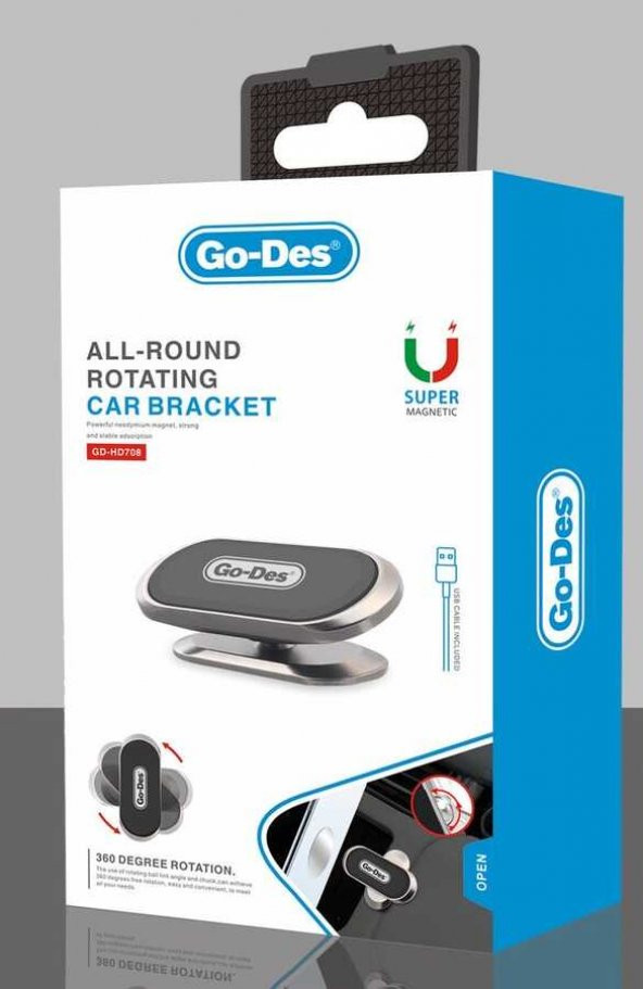 Go Des GD-HD708 Magnetik Araç Telefon Tutucu - 2