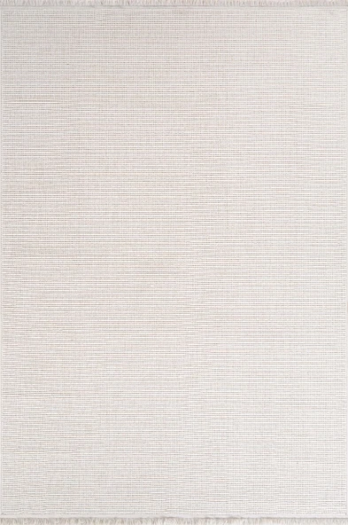 Loopy 5552 Krem Yumuşak Dokulu Bukle Modern Salon Mutfak Koridor Halısı Tozumaz Örgü Makine Halısı - Resim 5