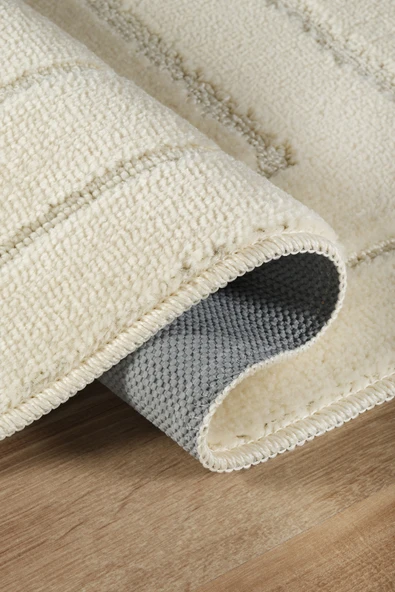 Doğal Kaymaz Taban Banyo Paspas Seti Uzun Ömürlü Yumuşak Dokulu Su Emici Yıkanabilir Çerçeve Set 50x80-50x40 - 9