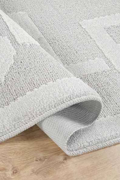 Doğal Kaymaz Taban Banyo Paspas Uzun Ömürlü Yumuşak Dokulu Su Emici Yıkanabilir Yazılı Paspas Smile 60x100 - 6