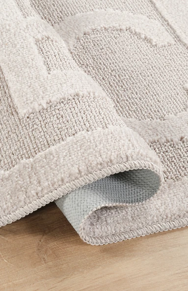 Doğal Kaymaz Taban Banyo Paspas Uzun Ömürlü Yumuşak Dokulu Su Emici Yıkanabilir Yazılı Paspas Peace 60x100 - 12