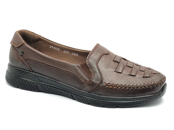 Forelli Olivia Hakiki Deri Ortopedik Comfort Kadın Casual Ayakkabı - Resim 5