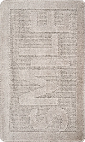 Doğal Kaymaz Taban Banyo Paspas Uzun Ömürlü Yumuşak Dokulu Su Emici Yıkanabilir Yazılı Paspas Smile 60x100 - 11