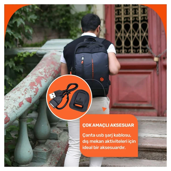 NPO CKA Sırt Çantası Valiz Organizer USB Erkek/Dişi Çanta Şarj Kablosu ve Soketi - 2