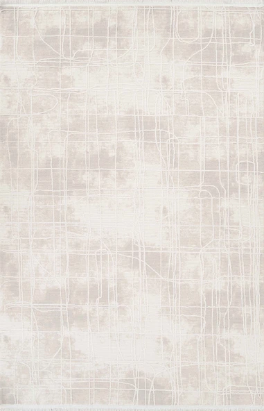 Vola 2909 Yumuşak Dokulu Modern Salon Mutfak Koridor Halısı Krem Tozumaz Makine Halısı - 4