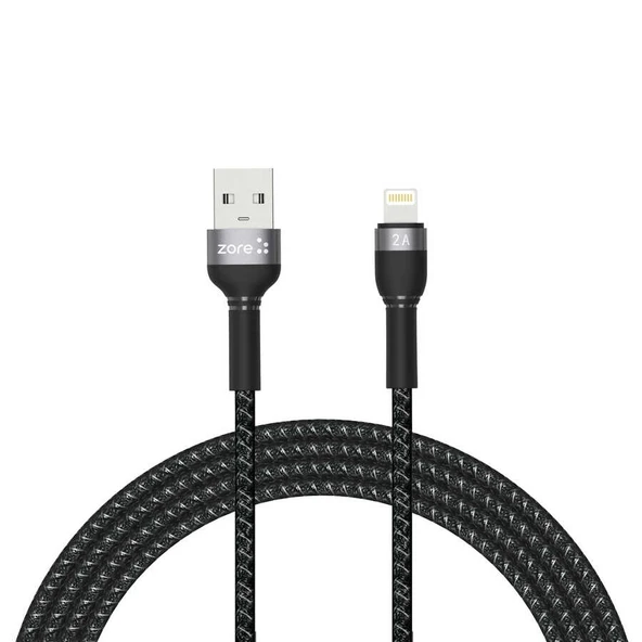 Lightning - USB Dayanıklı File Örgü Hızlı Şarj Kablo 2m