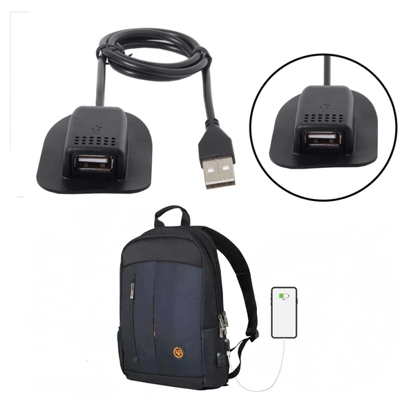 NPO CKA Sırt Çantası Valiz Organizer USB Erkek/Dişi Çanta Şarj Kablosu ve Soketi - 5