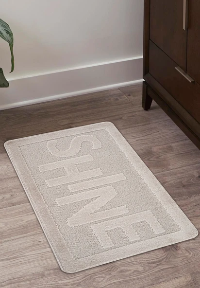 Doğal Kaymaz Taban Banyo Paspas Uzun Ömürlü Yumuşak Dokulu Su Emici Yıkanabilir Yazılı Paspas Shine 60x100 - 10