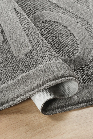 Doğal Kaymaz Taban Banyo Paspas Uzun Ömürlü Yumuşak Dokulu Su Emici Yıkanabilir Yazılı Paspas Enjoy 60x100 - 3