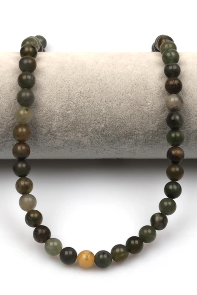 Afrika Yeşim Doğal Taş Dizi 8 mm Küre Kesim - Resim 2