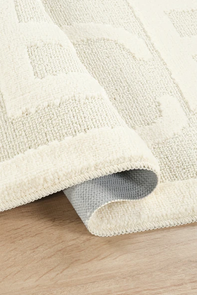 Doğal Kaymaz Taban Banyo Paspas Uzun Ömürlü Yumuşak Dokulu Su Emici Yıkanabilir Yazılı Paspas Peace 60x100 - 9