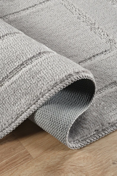 Doğal Kaymaz Taban Banyo Paspas Seti Uzun Ömürlü Yumuşak Dokulu Su Emici Yıkanabilir Çerçeve Set 50x80-50x40 - 6