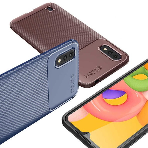 Galaxy A01 Kılıf Zore Negro Silikon Kapak - 3