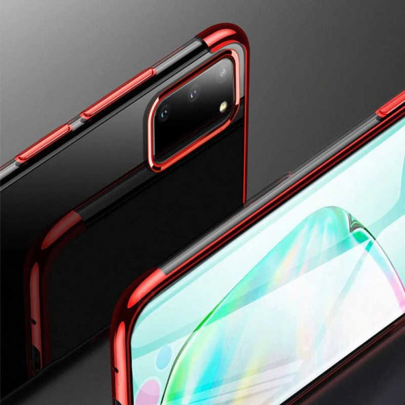 Galaxy S20 Kılıf Zore Dört Köşeli Lazer Silikon Kapak - 8