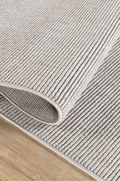 Loopy 5553 Gri Yumuşak Dokulu Bukle Modern Salon Mutfak Koridor Halısı Tozumaz Örgü Makine Halısı - 4