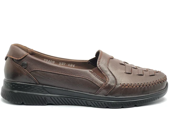 Forelli Olivia Hakiki Deri Ortopedik Comfort Kadın Casual Ayakkabı - Resim 6