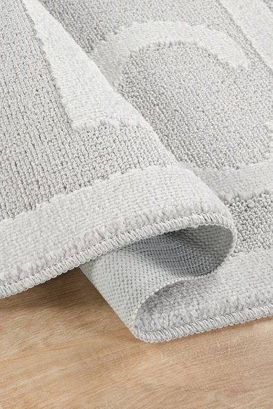 Doğal Kaymaz Taban Banyo Paspas Uzun Ömürlü Yumuşak Dokulu Su Emici Yıkanabilir Yazılı Paspas Peace 60x100 - 6