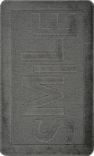 Doğal Kaymaz Taban Banyo Paspas Uzun Ömürlü Yumuşak Dokulu Su Emici Yıkanabilir Yazılı Paspas Smile 60x100 - 2