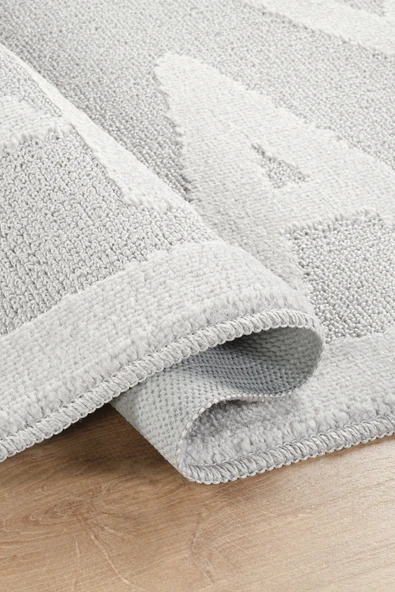 Doğal Kaymaz Taban Banyo Paspas Uzun Ömürlü Yumuşak Dokulu Su Emici Yıkanabilir Yazılı Paspas Relax 60x100 - 6