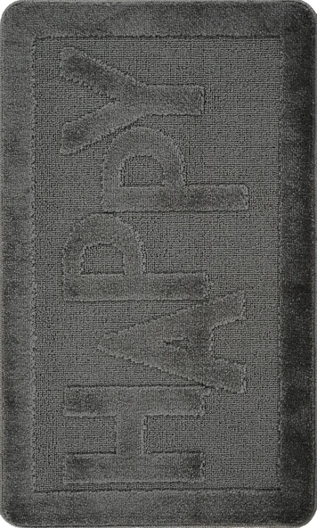 Doğal Kaymaz Taban Banyo Paspas Uzun Ömürlü Yumuşak Dokulu Su Emici Yıkanabilir Yazılı Paspas Happy 60x100 - 2