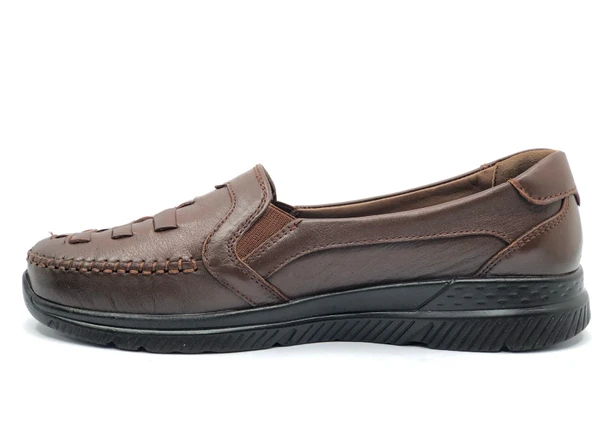 Forelli Olivia Hakiki Deri Ortopedik Comfort Kadın Casual Ayakkabı - Resim 7