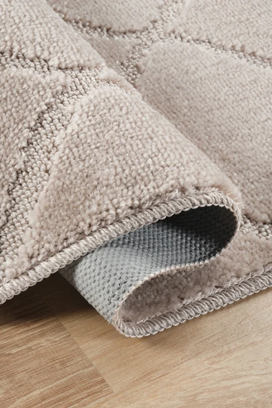 Doğal Kaymaz Taban Banyo Paspas Seti Uzun Ömürlü Yumuşak Dokulu Su Emici Yıkanabilir Çizgili Set 50x80-50x40 - 12