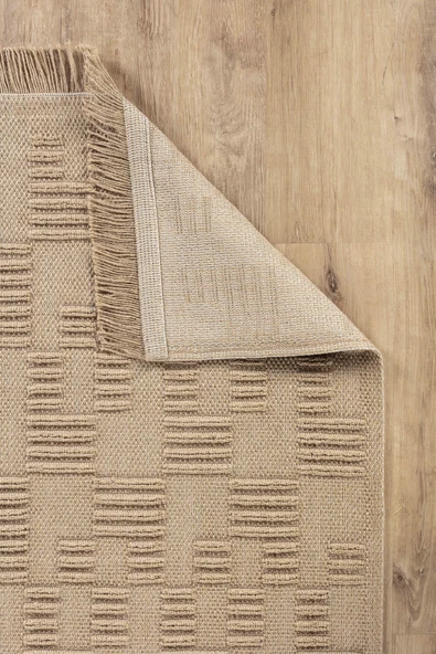 Natura 6664 %100 Doğal Jüt Kilim Bej Renkli Yumuşak Dokulu Şık Tasarımlı Kilim Modern Dokuma Kilim - 2