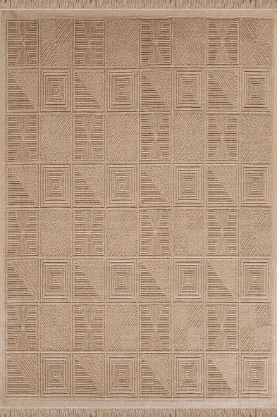 Natura 6661 %100 Doğal Jüt Kilim Bej Renkli Yumuşak Dokulu Şık Tasarımlı Kilim Modern Dokuma Kilim - 5