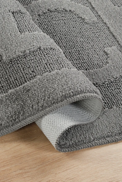 Doğal Kaymaz Taban Banyo Paspas Uzun Ömürlü Yumuşak Dokulu Su Emici Yıkanabilir Yazılı Paspas Peace 60x100 - 3