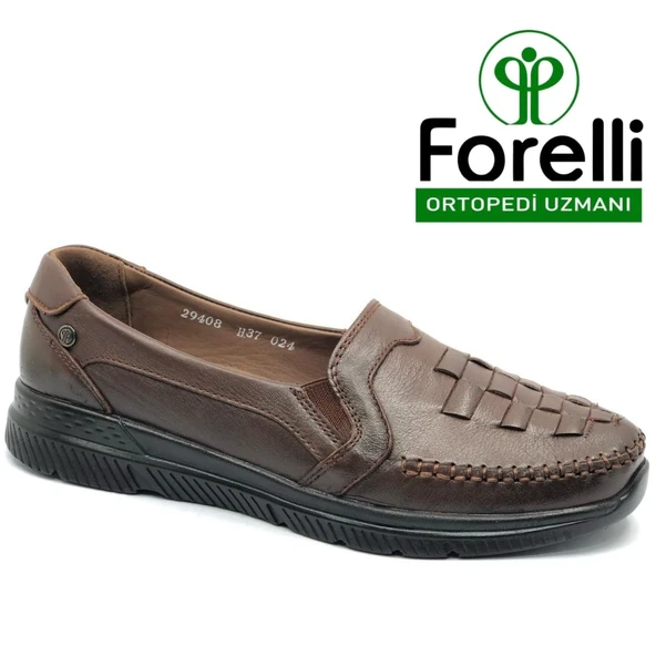 Forelli Olivia Hakiki Deri Ortopedik Comfort Kadın Casual Ayakkabı - Resim 2