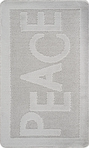 Doğal Kaymaz Taban Banyo Paspas Uzun Ömürlü Yumuşak Dokulu Su Emici Yıkanabilir Yazılı Paspas Peace 60x100 - 5