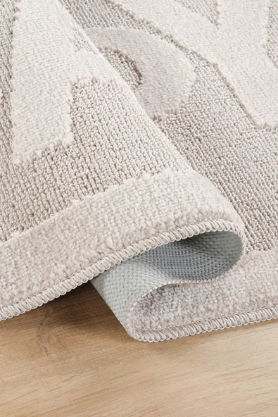 Doğal Kaymaz Taban Banyo Paspas Uzun Ömürlü Yumuşak Dokulu Su Emici Yıkanabilir Yazılı Paspas Happy 60x100 - 12