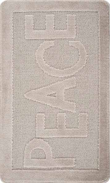 Doğal Kaymaz Taban Banyo Paspas Uzun Ömürlü Yumuşak Dokulu Su Emici Yıkanabilir Yazılı Paspas Peace 60x100 - 11