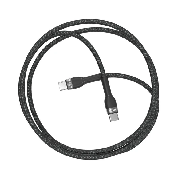 Type-C to Type-C PD 100W Dayanıklı File Örgü 50cm iphone 16 Serisi ile Uyumlu Süper Hızlı Şarj Kablosu