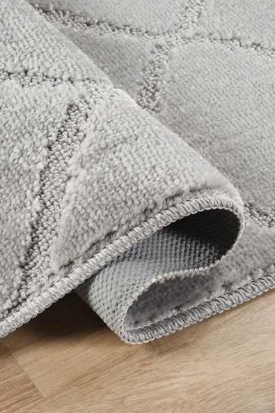 Doğal Kaymaz Taban Banyo Paspas Seti Uzun Ömürlü Yumuşak Dokulu Su Emici Yıkanabilir Çizgili Set 50x80-50x40 - 6